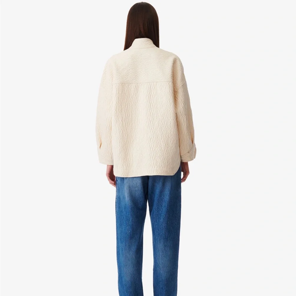 IRO Rosana oversized cream textured jacket size 36 - Picture 8 of 10